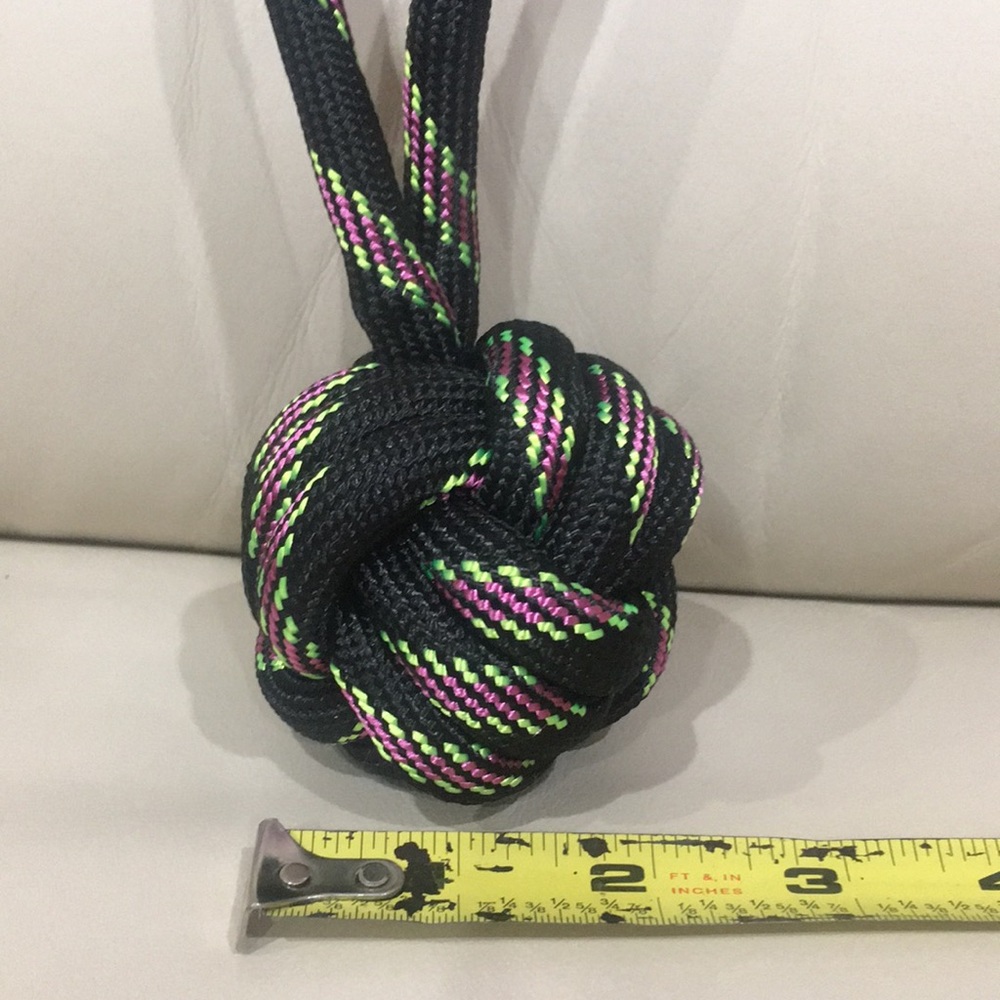 NWT Dog Rope Knot Toy Black Purple Green - Picture 6 of 6